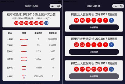 中国福彩大数据分析大师微信小程序版源码
